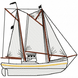 Boats Embroidery Design 5 Boats Embroidery Design 5